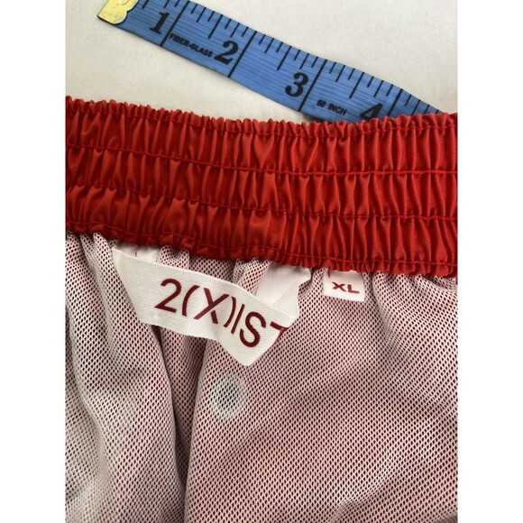 2XIST Swim Shorts Swimwear Bottoms Red Lined With Pockets Mens Size XL - Picture 3 of 9